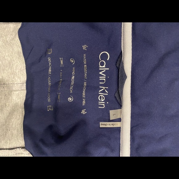 Navy Calvin Klein brand new spring fall jacket water resistant wind resistant - Picture 5 of 5